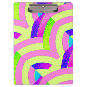 chic modern stylish pink/green chevrons clipboard