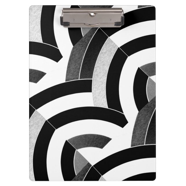 chic modern stylish red/black chevrons clipboard (Front)