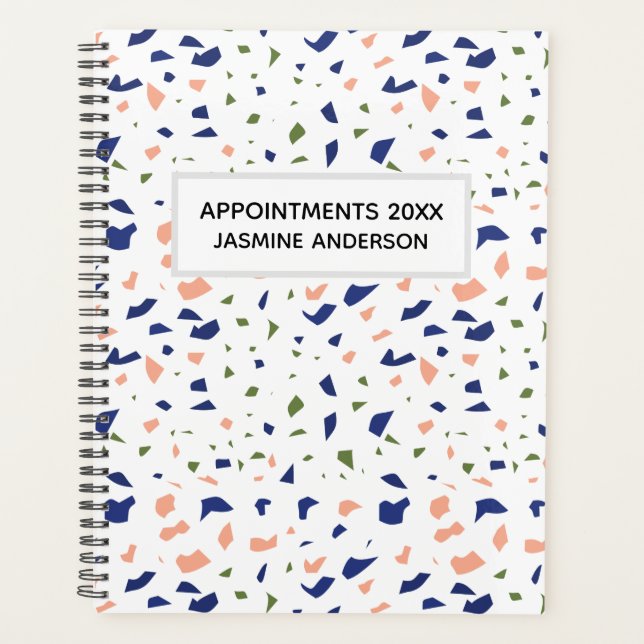 Chic Modern Terrazzo 2024 Weekly Monthly  Planner (Front)