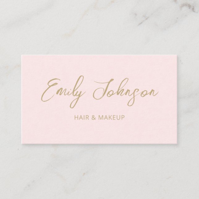 Chic Modern Trendy Hand Lettered Business Card (Front)