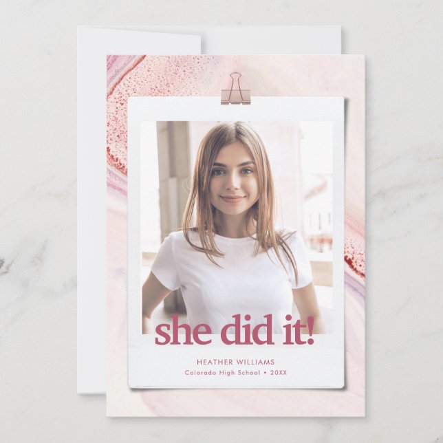 Chic Modern Typography Graduation Announcement (Front)