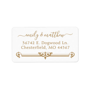 Chic Modern Wedding Return Address Labels
