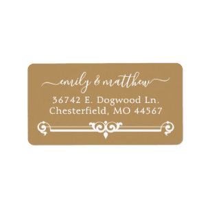 Chic Modern Wedding Return Address Labels