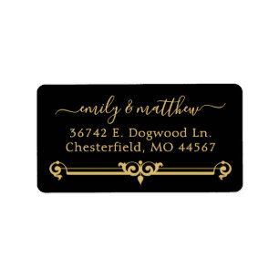 Chic Modern Wedding Return Address Labels