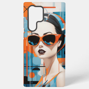 Chic modern woman, geometric elegance samsung galaxy case
