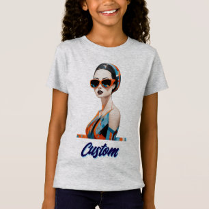 Chic modern woman, geometric elegance T-Shirt