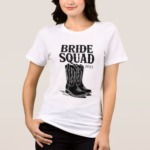 Chic monochrome bachelorette T-shirt featuring sty Tri-Blend Shirt