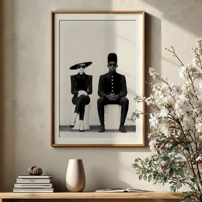 Chic Monochrome Photography Fashion Pair Poster (Creator Uploaded)