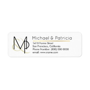 chic monogram ( his + her names & initials) wedd