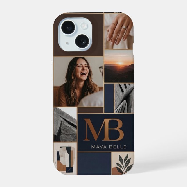 Chic Monogram Photo Collage Case (Back)
