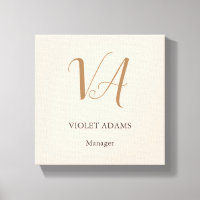 Chic monogram professional minimalist add name