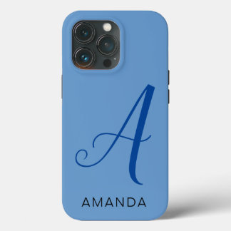 Chic monogram professional plain ADD YOUR NAME iPhone 13 Pro Case