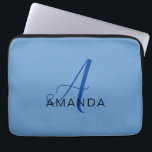 Chic monogram professional plain ADD YOUR NAME Laptop Sleeve<br><div class="desc">Check out our modern minimalist templates to help you design your perfect professional products. Easy Editing Tools. Different Types and Sizes,  Colour and Font Choices.</div>