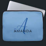 Chic monogram professional plain ADD YOUR NAME Laptop Sleeve<br><div class="desc">Check out our modern minimalist templates to help you design your perfect professional products. Easy Editing Tools. Different Types and Sizes,  Colour and Font Choices.</div>