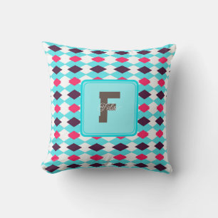 Chic Monogram Throw Pillow for Gift for Dad