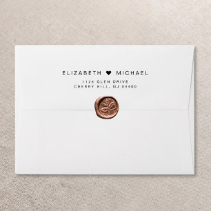 Chic Monogram Wedding Return Address Envelope