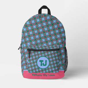 Chic Monogrammed Elementary Student Backpack For B