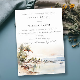 Chic Montego Bay Jamaica Landscape Engagement Invitation