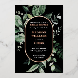 Chic Moody Botanical Frame Bridal Shower REAL