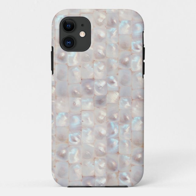 Chic Mother of Pearl Elegant Mosaic Pattern Case-Mate iPhone Case (Back)