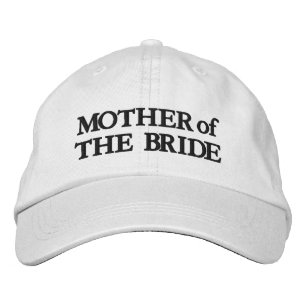 Chic Mother of the Bride black and white wedding Embroidered Hat