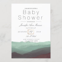 Chic Mountain Watercolor | Pastel Baby Shower