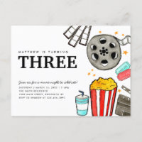 Chic Movie Night Cinema Watch Party Kids Birthday