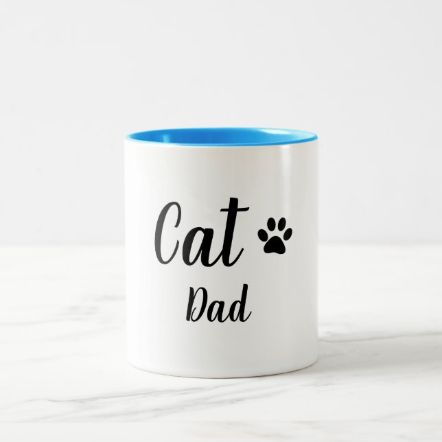CHIC MUG_ CAT DAD Two-Tone COFFEE MUG (Center)
