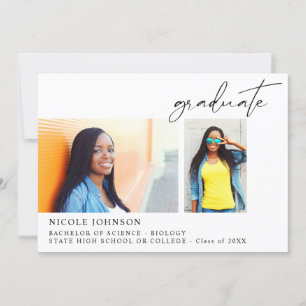 Chic Multi 5 Photo Graduation Announcement
