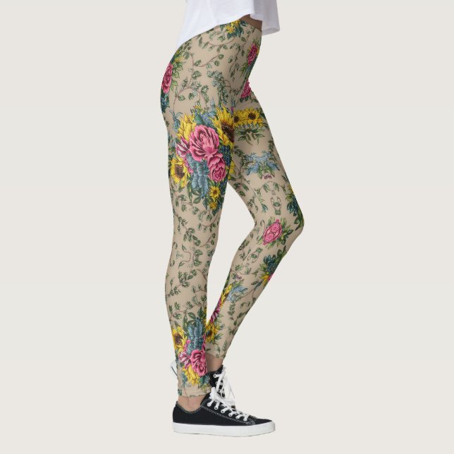 Chic Multicolor floral pattern Leggings (Right)