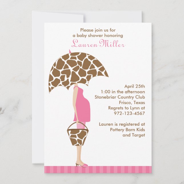 Chic Mum-to-Be Baby Shower Invitations (Front)