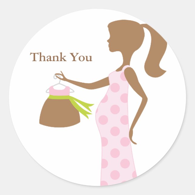 Chic Mum To Be Baby Shower Stickers (Front)