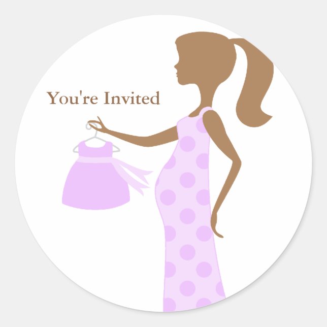 Chic Mum To Be Baby Shower Stickers (Front)