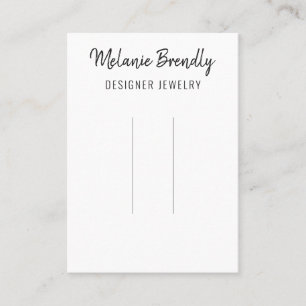 Chic Name Black White Hair Clip Display Business Card