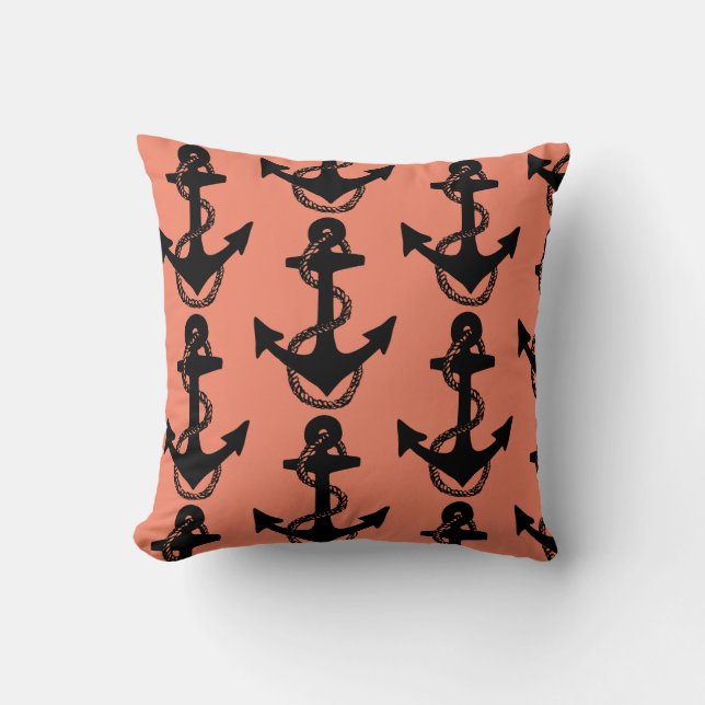 chic nautical ANCHOR pattern | Cushion (Front)