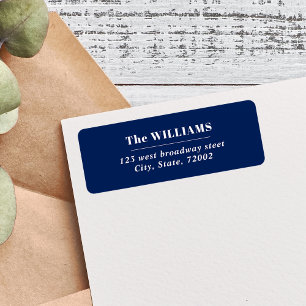 CHIC NAVY BLUE Bold Modern Elegant family name