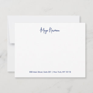 CHIC NAVY BLUE  SIGNATURE MONOGRAM NAME CARD