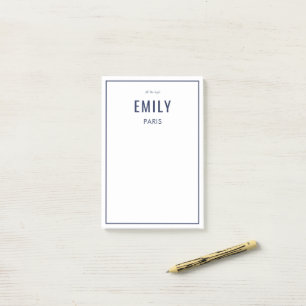 Chic Navy Fashion Stylist / Beauty / Influencer Post-it Notes