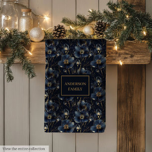 Chic Navy Gold Kitchen Towel Elegant Gift Idea