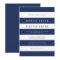 Chic Navy Stripes Wedding Invitation