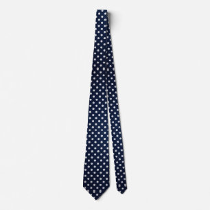 Chic Navy & White Timeless Polka Dots Necktie