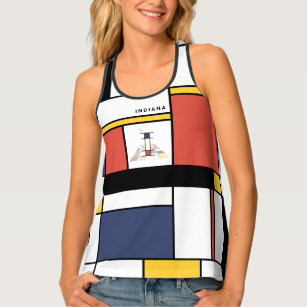 Chic Neoplasticism Style Monogram. Letter I Tank Top