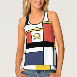 Chic Neoplasticism Style Monogram. Letter O Tank Top