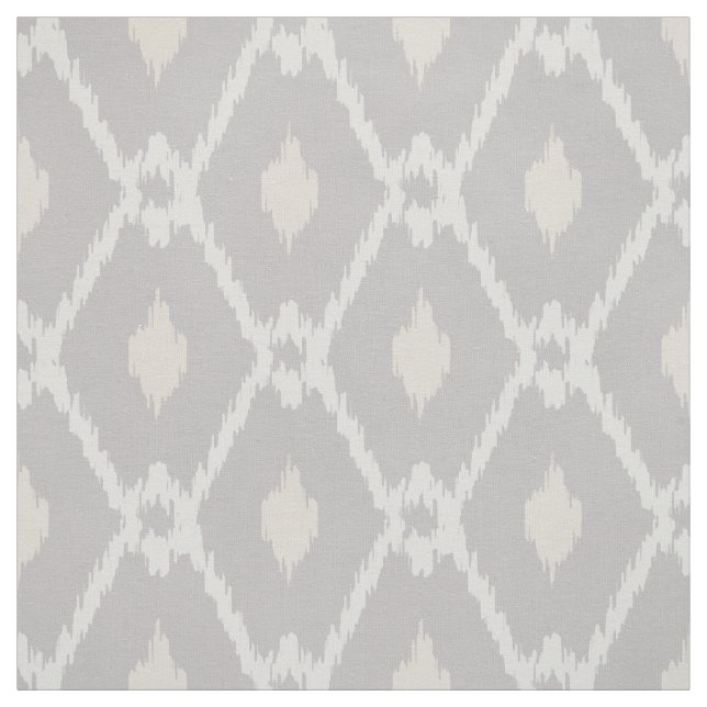 Chic neutral brown beige ikat diamond pattern fabric (Swatch)