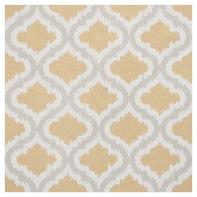 Chic neutral ikat Moroccan pattern Fabric (Swatch)