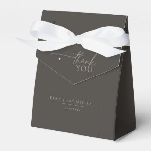 Chic Neutrals Wedding Thank You Charcoal ID1020 Favour Box