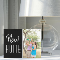 Chic New Home Family Photo Black White Moving