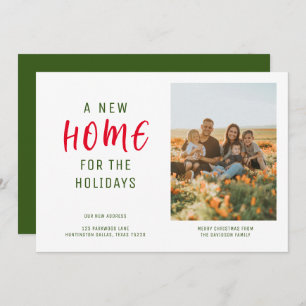Chic New Home for the Holidays   Modern Photo Holiday Card