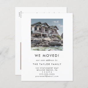 Chic New Home Photo We've Moved Moving Announcemen Announcement Postcard