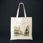 Chic New Orleans Louisiana Watercolor Wedding Tote Bag<br><div class="desc">If you need any further customisation please feel free to email me on yellowfebstudio@gmail.com. or message via Zazzle.</div>
